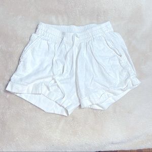 White Linen Shorts